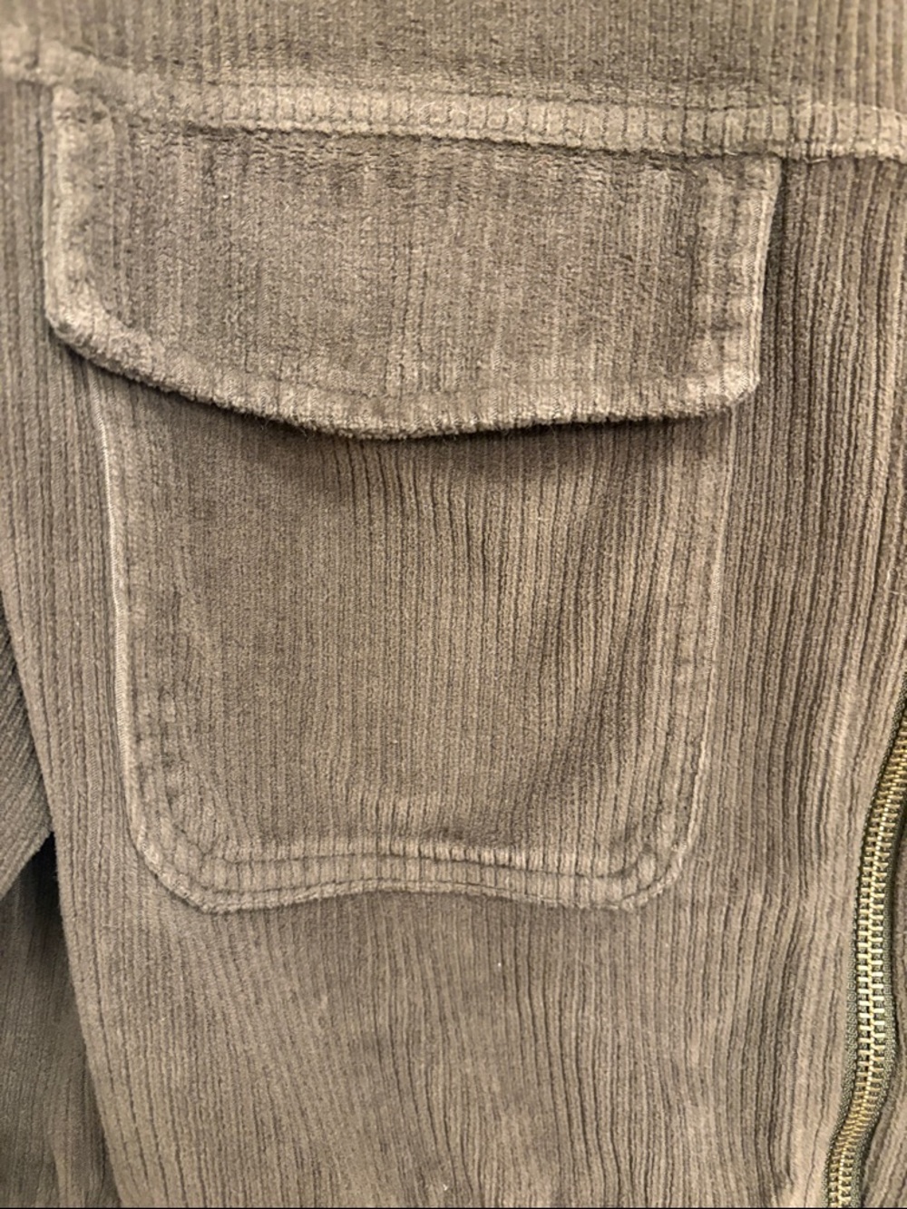 aerie like new Corduroy Zip Utility Jacket - Olive Green - Picture 4 of 8
